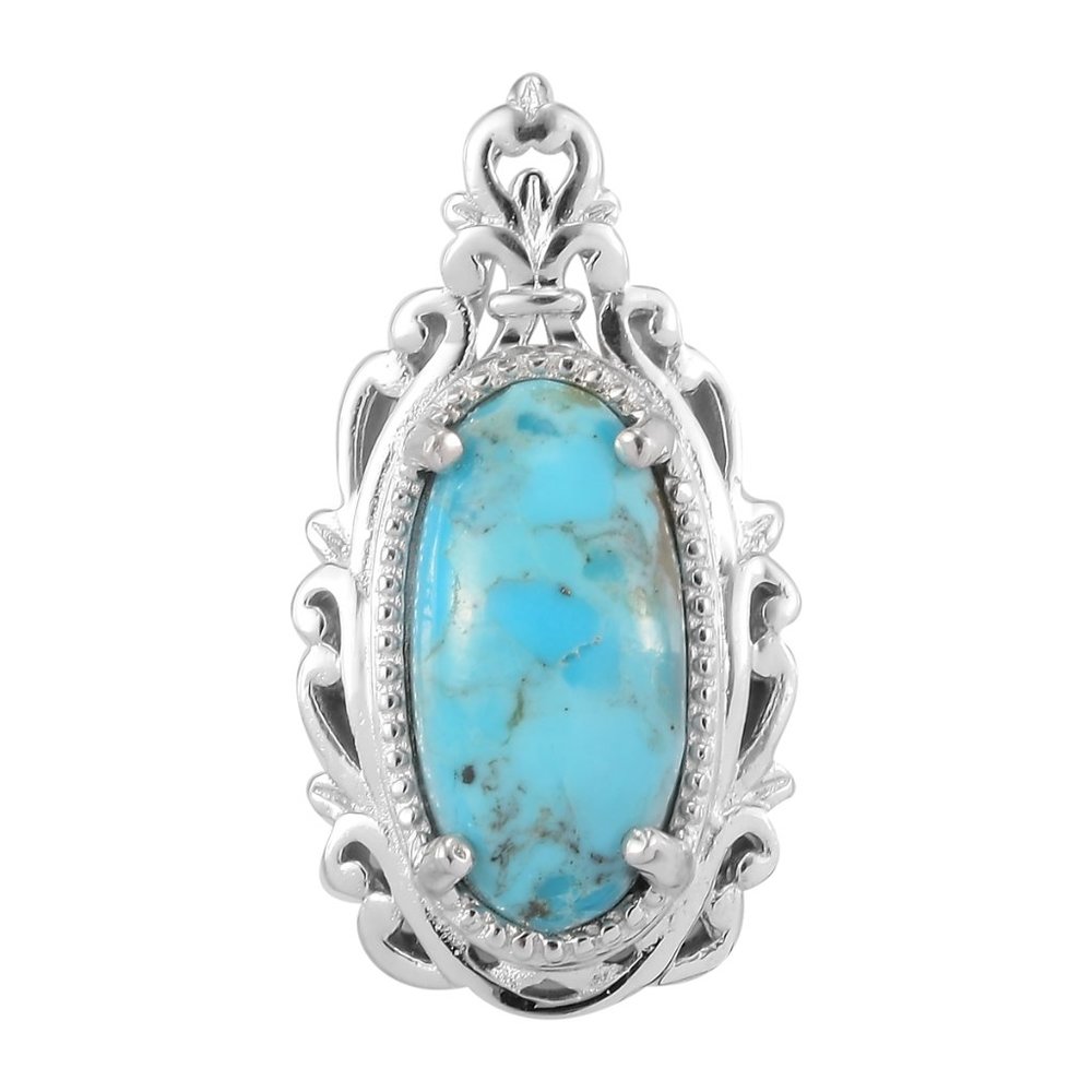 Constituted Turquoise Pendant with Magnet